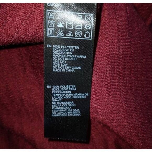 FOREVER 21 BURGUNDY FIT & FLAIR DRESS SZ.S EUC - Picture 6 of 6